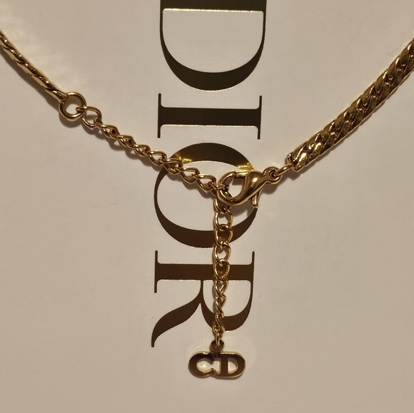 Authentic Vintage Christian Dior Necklace with dust bag,shopping bag ❤️❤️❤️ - Picture 10 of 12